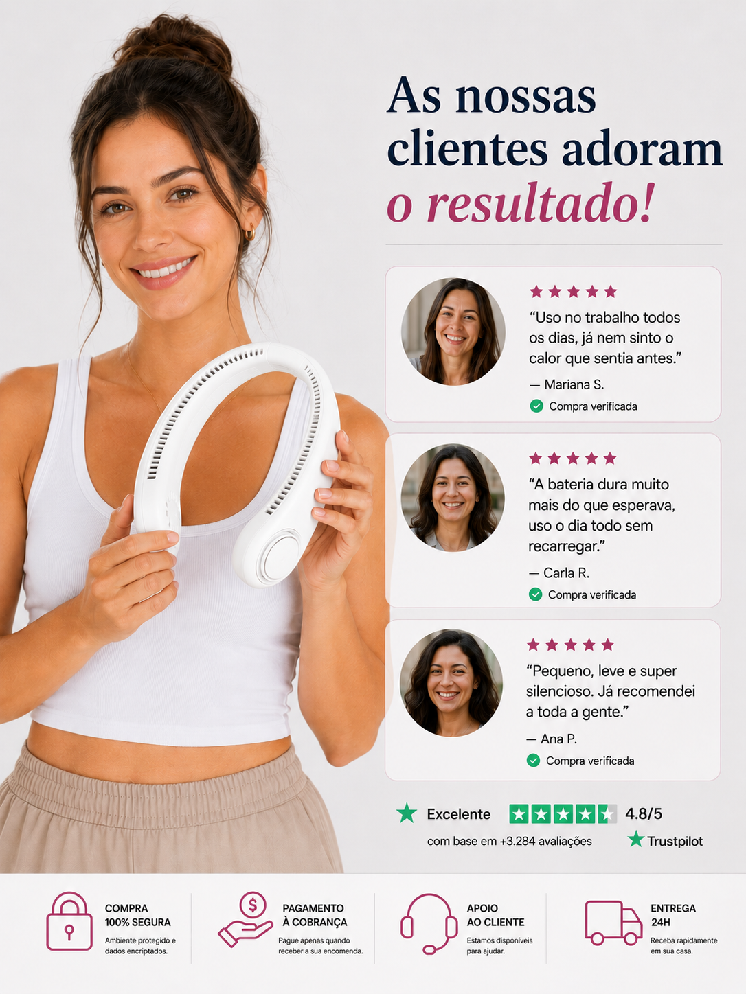Ventoinha de Pescoço Portatil